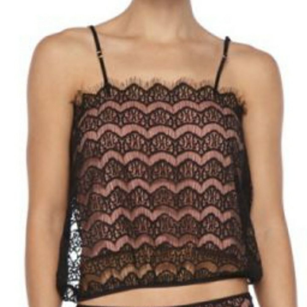 NEW EBERJEY GEORGINA BLACK LACE CAMISOLE